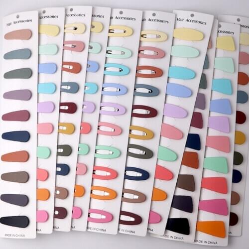 10pcs/lot Candy Color Geometric Hairpins Bangs Holder Hair Clips Hairgrips Simple Water Drop Clip Hair Accessories for Grils