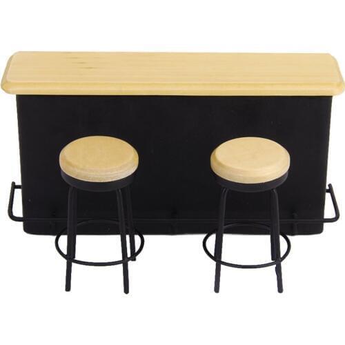 1/12 dollhouse miniature furniture table and 2 chairs