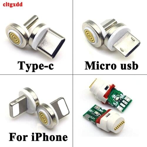 1pcs Round Magnetic Cable plug Type C Micro USB C 8 pin Plugs Fast Charging Adapter Phone Micro usb Type-C Magnet Charger Plug