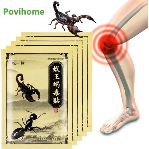16PCS Far infrared Black Ant Scorpion Venom Pain Relief Plasters Orthopedic Plasters Medical Muscle Aches Pain Relief Patch