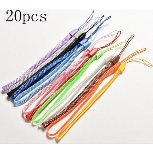 20 pcs Nylon Wrist Hand Cell Phone Mobile Chain Straps Keychain Charm Cords DIY Hang Rope Lanyard Neck Camera Strap