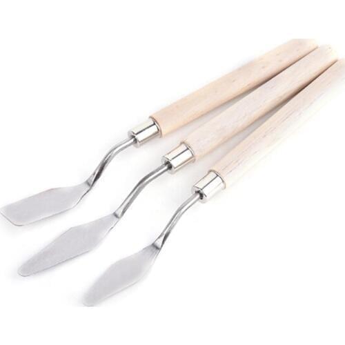 3Pcs/set Painting set Palette Knife Spatula Mixing Paint Stainless Steel Art supplies drawing tools goods sets kits for artist