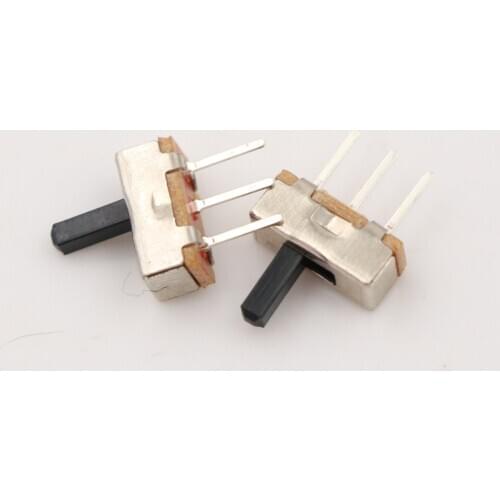 50 Pcs Mini Vertical Slide Switch SS12D00G3 2 Position SPDT 1P2T 3 Pin PCB Panel