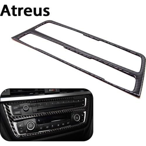 Atreus For BMW F30 F35 Accessories 3Series GT 320i Styling Carbon Fiber Air Condition CD Panel Interior Decorative Stickers