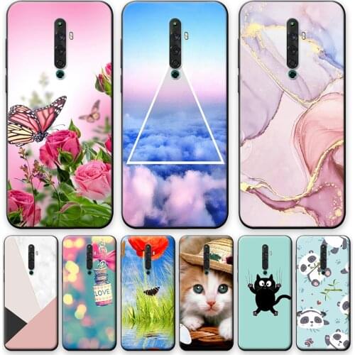 For Oppo Reno2 Z Case Silicone Soft Phone Cover for Oppo Reno2 F Case for OPPO Reno 2Z 2F Cases 2 Z F Reno2Z Flower TPU Bumper