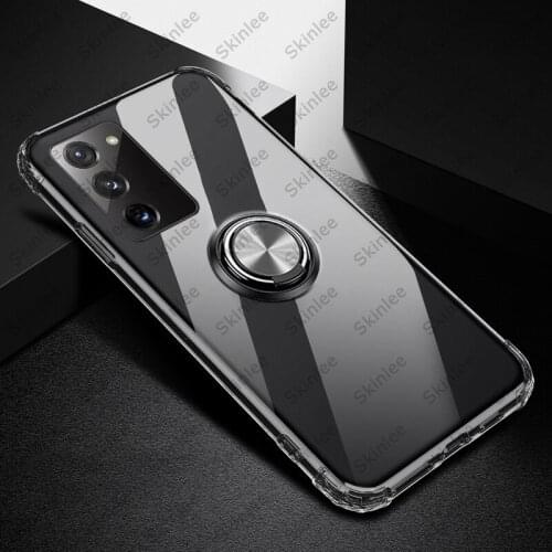 Official Original For Samsung Galaxy A03S A02S Case Shockproof With Ring Soft Airbag Cover For Samsung S20 S21 FE