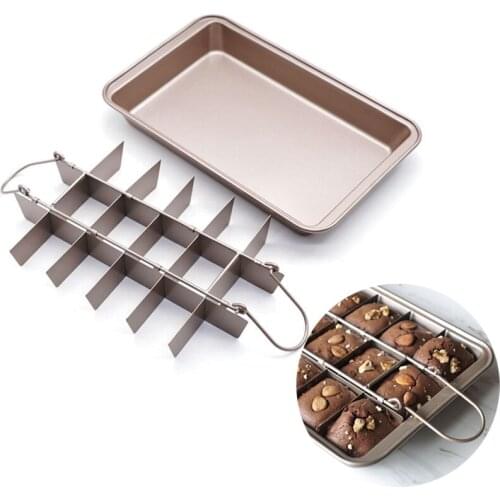 18 Holes Brownie Pan Baking Mold Cake Pan Household DIY Tool Bakeware Lattice Chocolate Dessert Oven dish форма для шоколада