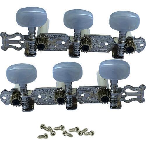 G316 1SET Sliver Classical Guitar String Tuning Pegs Machine Heads Tuners Keys Parts Guitar Parts with 8 screws