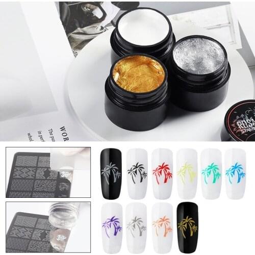 Gel Nail Polish Nail Art Stamping Gel Print For Manicure Nails 5ml Colors UV Decoration Stamping Gel Plate Varnish