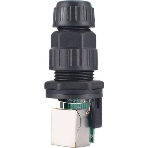 IP68 Network Outdoor AP Waterproof Box Connector 10mm Mounting Hole 8 Core Pluggable RJ45 Interface Connector Transposon