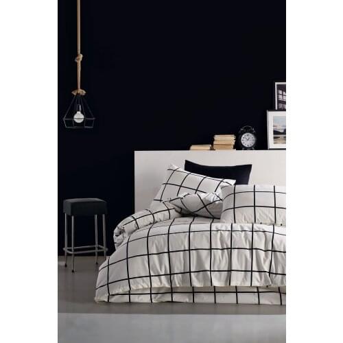 Cote Blanc Tile Black 100 Cotton Ranforce Double Personality Duvet cover set CTNTKS20