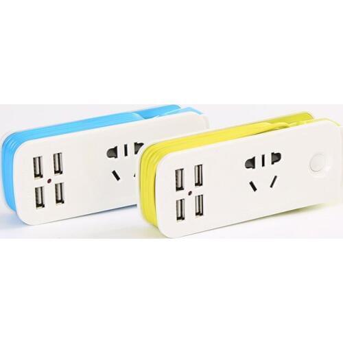Multifunction US Plug Extension Socket Outlet Portable Travel Power With 4 USB Smart Charger Wall 1.5M Extension Cord Socket
