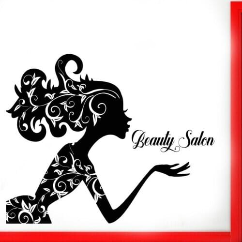Beauty Salon Wall Decal Hair Salon Wall Decor Women silhouette Beauty Salon Window Wall Sticker Vinyl Beauty Salon Decor C838