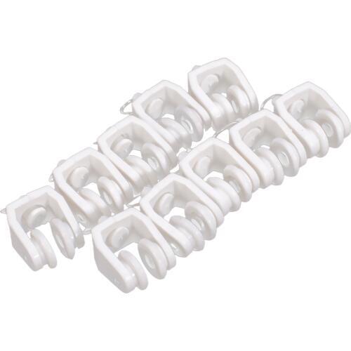 10x Plastic Window Curtain Track Gliders Swish Deluxe Runner Hooks W. Eyelet