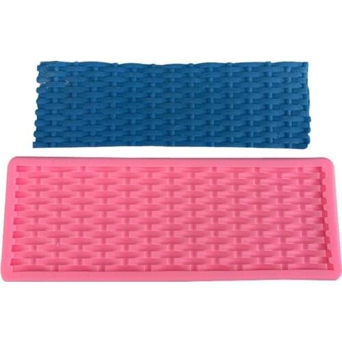 Woven basket Texture Fondant Silicone mold Party cake Edge decoration tools
