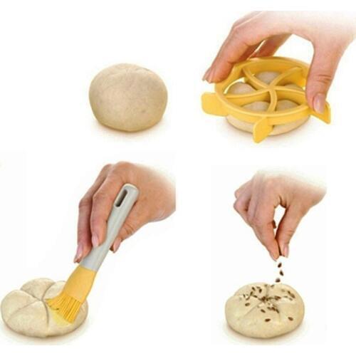 Dough Cookie Press Cake Biscuit Stamp Moulds Bread Rolls Mold Fan Shaped Pastry Cutter Kitchen Pastry Baking Tools Accessories