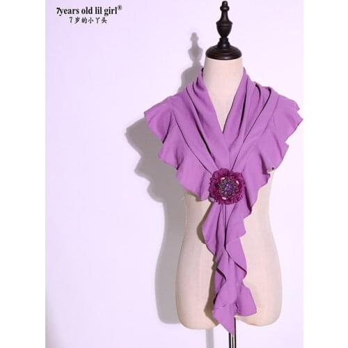 7yearsoldlilgirl Dance Dress Flamenco Boutique Printed Polka Dot Scarf BK419