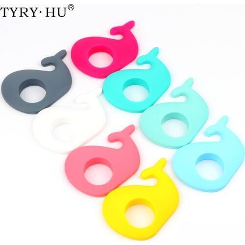 TYRY.HU 1 pcs Whale Baby Teether Non-Toxic Teething Toys Infant Chews Pendant Baby Shower Gift BPA Free Silicone