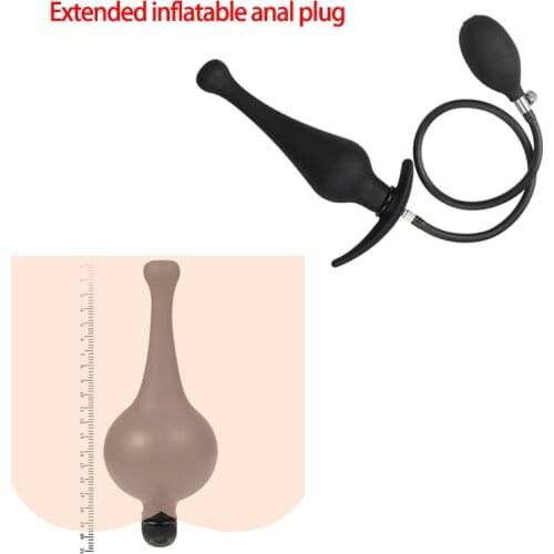 Lengthen Inflatable Anal Plug Huge Anus Butt Dilator Expandable Prostate Massager Ball Sex Toys Women