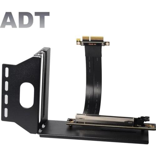 PCI-E x4 Extension Cable transfer line x16 16x 4x PCIe3.0 Bracket Graphics Card Vertical Holder