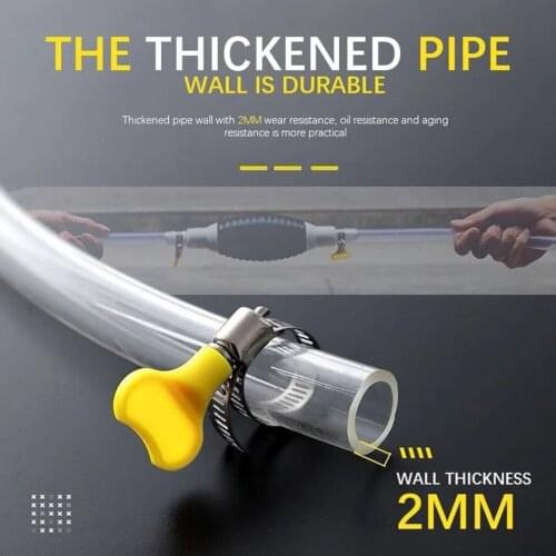 Universal Automobile Manual Car Fuel Transfer Pump Gasoline Fuel Tank Diesel Manual Siphon Fuel Saver Oil Suction Pipe