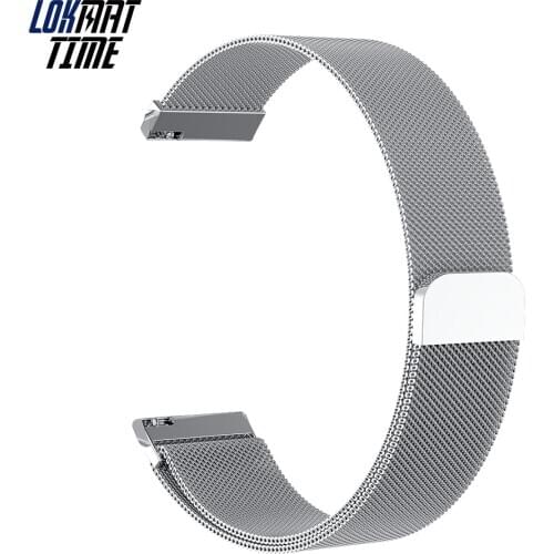 Lokmat Time 22mm Size Metal Steel Straps Magnetic Buckle Universal Watchband for Smart Watch