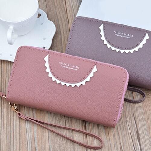 Creative Style Womens Wallets Purses Zipper Long Large Capacity Bag Letter Printed Clutch Bag