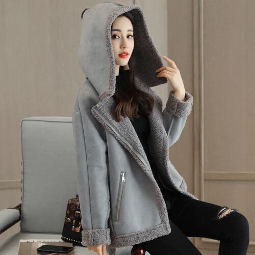 Winter Short Suede Faux Leather Jacket Women Plus Size Female Green Warm Suede Jacket Woman Coat Ladies Windbreaker Oversized