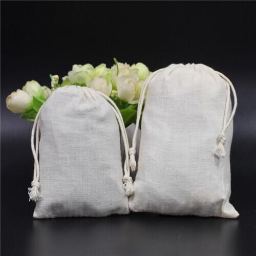 10pcs Cotton Cloth Bags Dust-proof Package Drawstring Soft Pouches Newest Arrived Useful Shopping Pouch 10x15cm 13x18cm 15x20cm