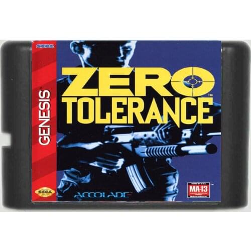 Zero Tolerance 16 bit MD Game Card For Sega Mega Drive For Genesis