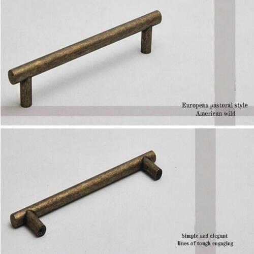 2PCS/LOT 155MM Beatiful Copper Color Zinc Alloy Cupboard Closet Cabinet Furniture Handle Knob Drawer Knob Locker Pull Free Screw