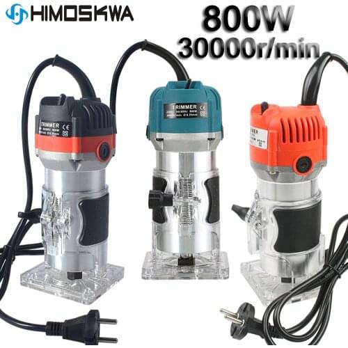 6.35mm 800W Aluminum housting power tools woodworking trimmer slot machine woodworking tools engraving with 12 pcs die sets