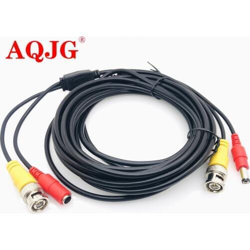 5M CCTV Cable 16FT BNC Video DC Plug Extend Cables of CCTV Surveillance Line Power Cable Security Camera DVR Kits AQJG