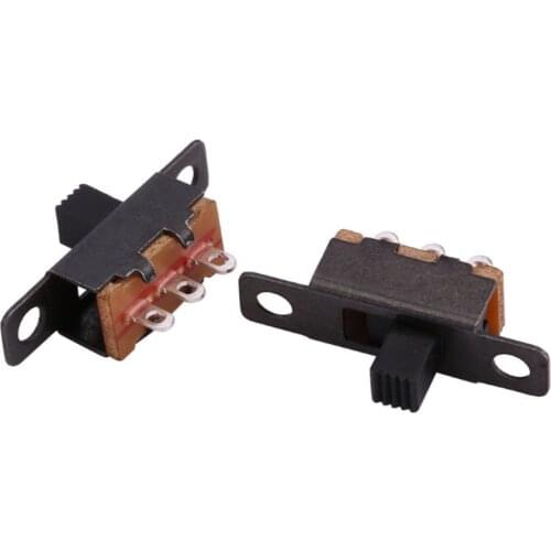 50 Pcs 6mm High Knob 3 Pin 2 Position 1P2T SPDT Panel Slide Switch 0.5A 50V DC