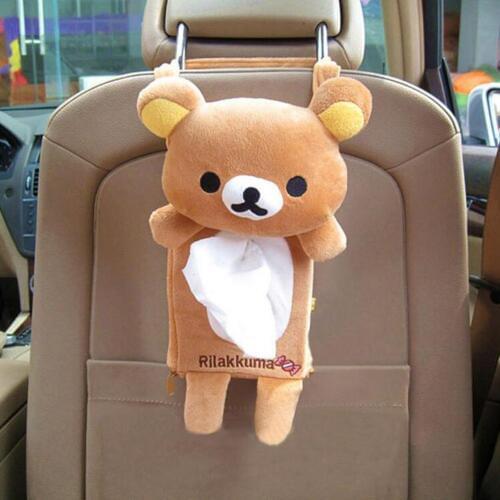 4 Colors Cute Animal Car Tissue Holder Back Hanging Tissue Box Covers Napkin Paper Towel Box Holder Case Paper Towel Holder #BW