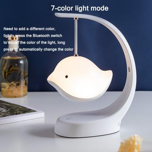Bird Speaker Light Wireless Bluetooth Night Light Creative Holiday Gift Bedroom Bedside Music Light Atmosphere Night Light