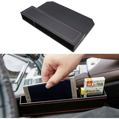 Beyisi Car-Styling car seat crevice storage box Storage Pouch Phone Purse Coins Key Car Seat Organizer lot Box Leather