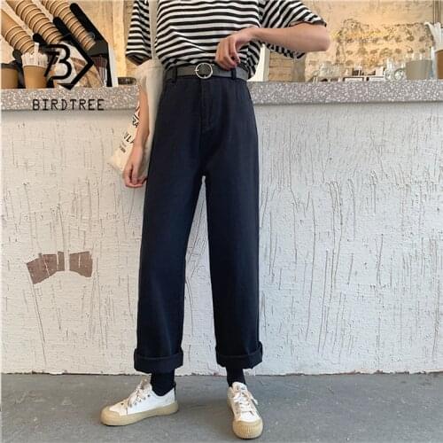 Womens Fashion Solid Color Washed Cotton Pants Spring Autumn Retro Casual Straight Capris Pants Harem Pants Trousers B18422X