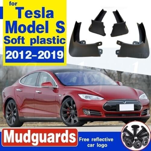 Car Mudflaps For Tesla Model S 2012 - 2019 Mud Flaps Splash Guards Mudguards Mud Flap Front Rear Fender Protector