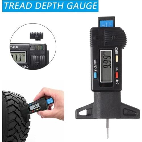 25mm Digital Car Tyre Tire Tread Depth Gauge Meter Motorbike Auto Tire Wear Detection Measuring Tool Thickness Gauges