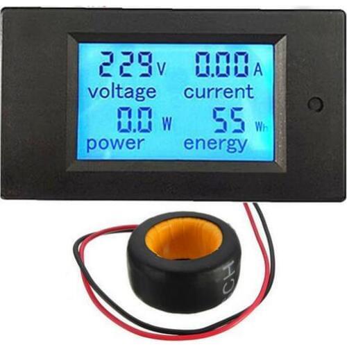 AC 80-260V LCD Digital 100A Volt Watt Power Meter Ammeter Voltmeter 110V 220V voltage meter