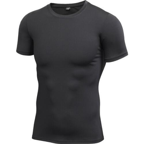 Summer Men Compression Basketball Running Tops Short Sleeve Sports Tight T Shirts Fast Drying Fitness GYM Base Layer Tops