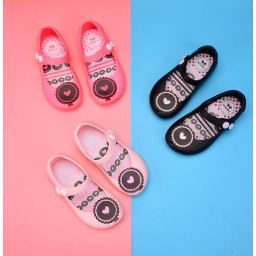 Happy Logo Summer 2020 new girl princess Jelly shoes biscuit summer sandals childrens Fashion Melissa Beach sandals SH073