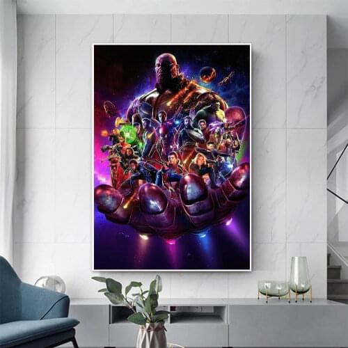 Marvel Classic Movie Avengers Superhero Iron Man Canvas Painting Movie Avengers Posters and Prints Wall Pictures for Home Decor