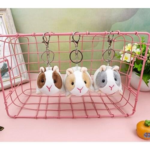 Cute Stylish Little hamster Cartoons mouse Keychain Pendant bag pendant stuffed soft Soothing doll birthday christmase gift