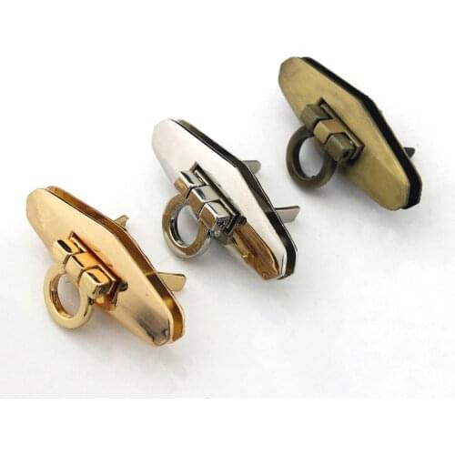 1pcs Fashion Metal Turn Lock Bag Decoration Lock Clasp Leather Craft Women Bag Handbag Shoulder Bag Purse DIY Hardware