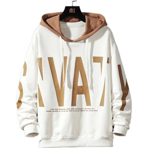 Casual Hoodies Men O-Neck 2020 Autumn New Male Hooded Sweatshirt Letter Printing Mens Hip Hop High Streetwear Pullover Clothes