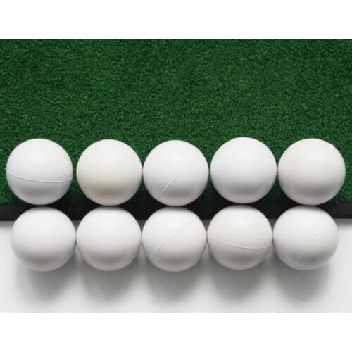 10 Pack Foam Golf Practice Balls - Soft Feel and High Performance, for Indoor or Outdoor Training - White, 6.3cm / 2.5 inch