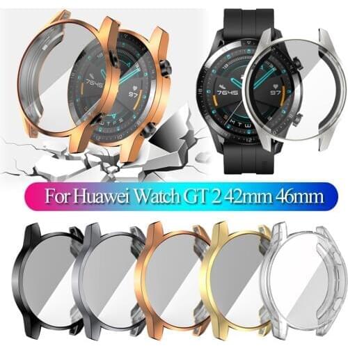 Soft TPU Protect Cover for Huawei Watch GT2 46mm Case Bumper for Watch GT 2 42mm Shell Protector Smart Watch Accessorie