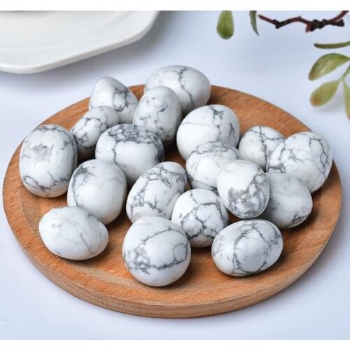 Natural Howlite Gemstone Irregular Polished Stone Rolling Stone Palm Stone Healing Mineral Diy Decoration Collectible Gift